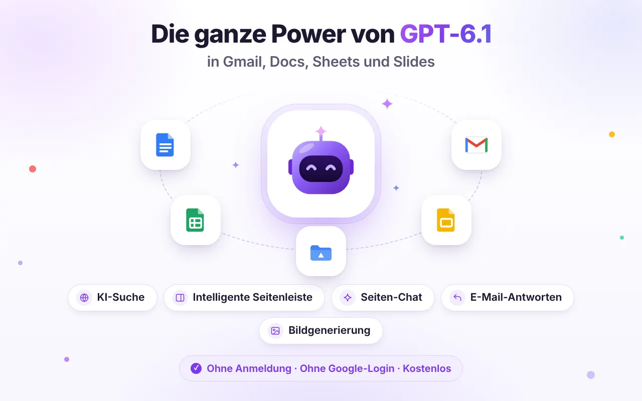 GPT-6.1 Workspace in Gmail, Google Docs, Sheets und Slides