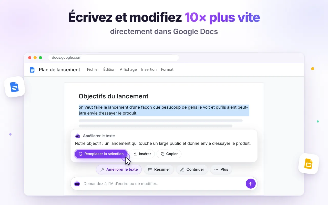 Rédigez dans Google Docs