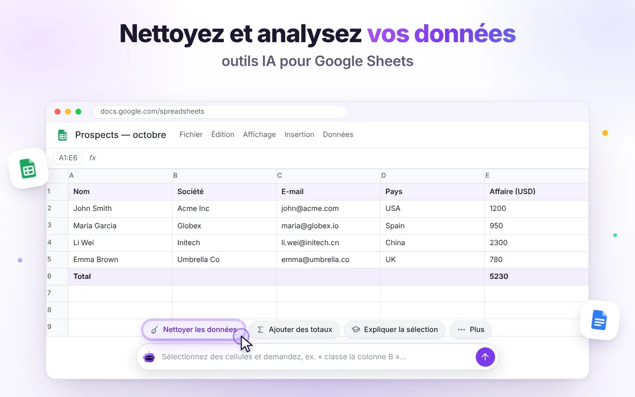 Nettoyez et analysez vos données